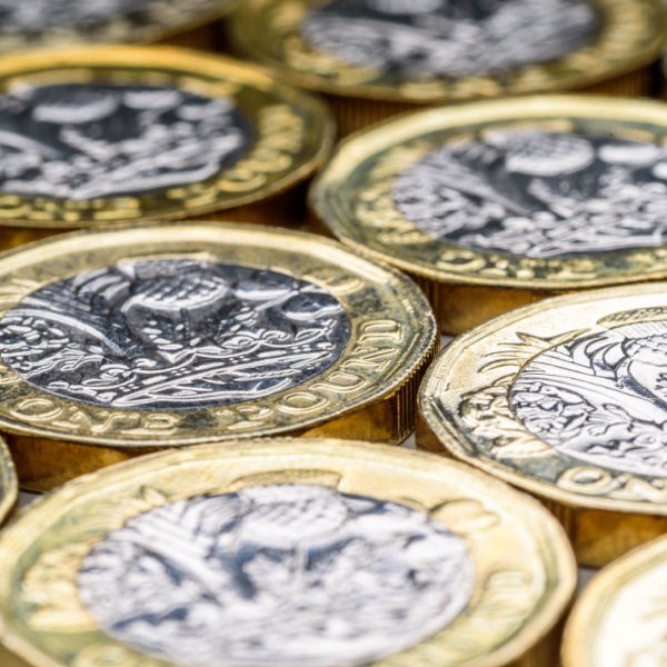Stack of pound coins
